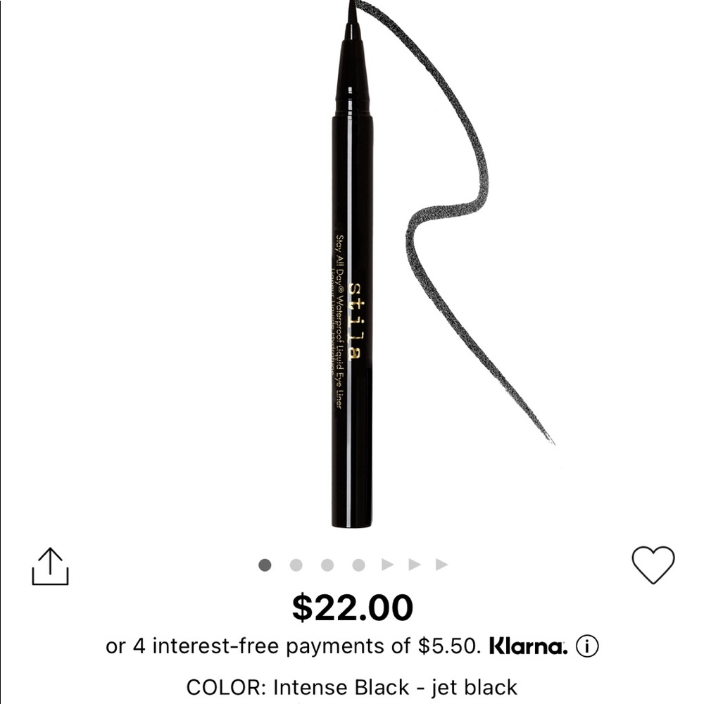 Stila Stay All Day Waterproof Intense Black Felt Tip Liquid Eyeliner
